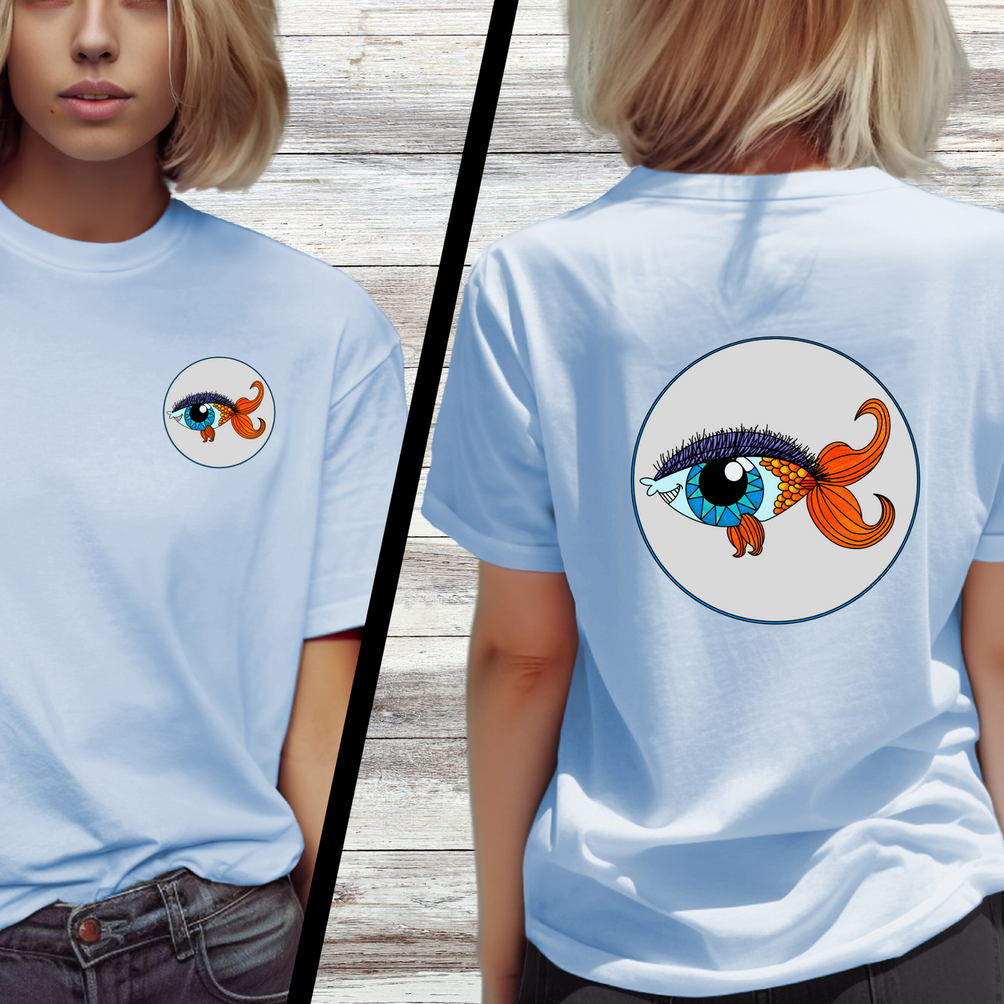 Eyeball Fish T-Shirt Unisex Jersey Short Sleeve Tee